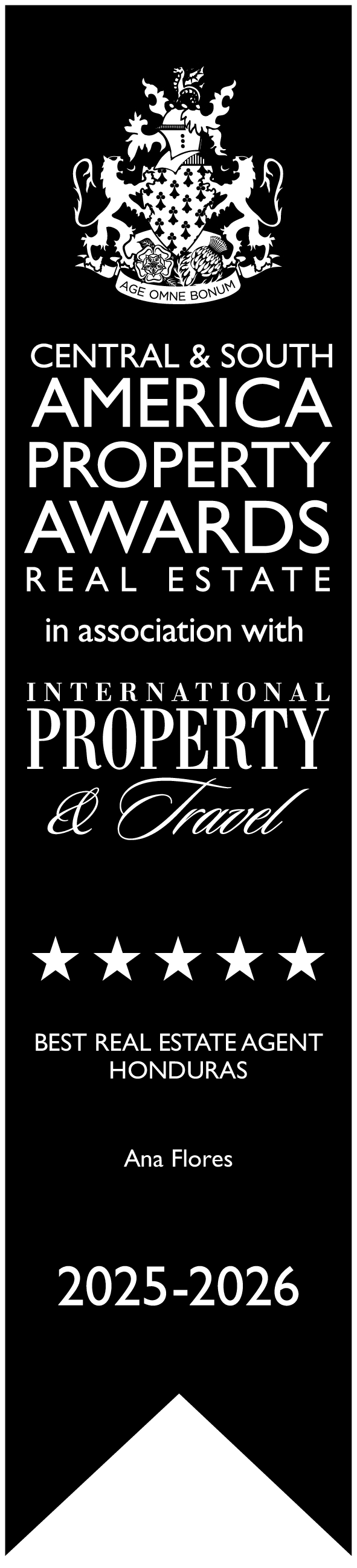 Central & South America Property Awards 2025-2026 — Best Real Estate Agent Honduras, Ana Flores